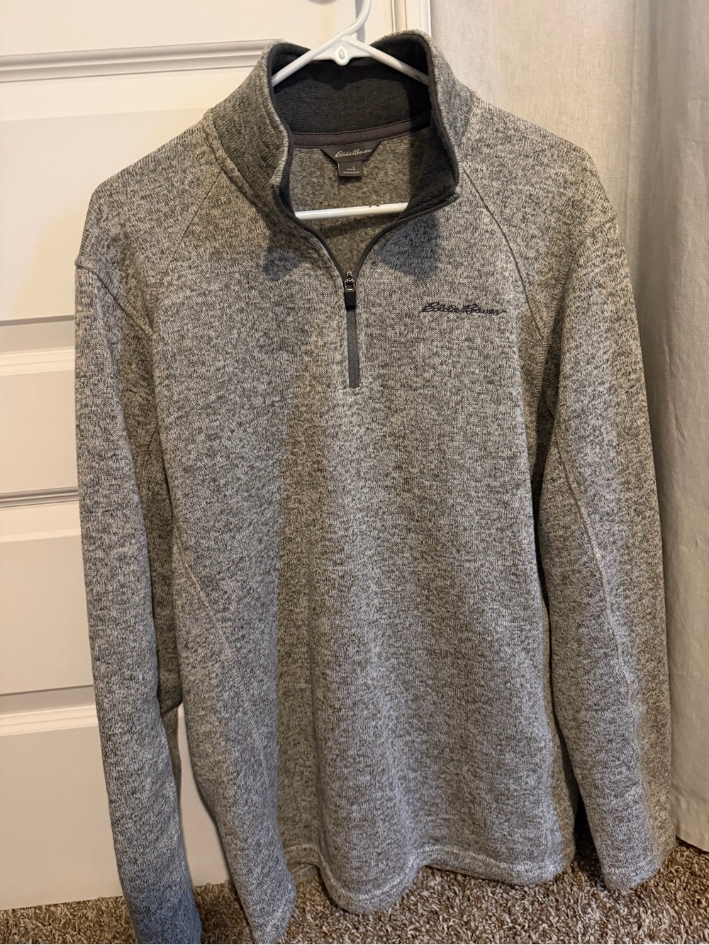 Eddie Bauer Heather Gray Half-Zip Pullover